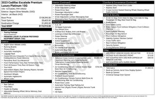 2023 Cadillac Escalade 4WD Premium Luxury Platinum